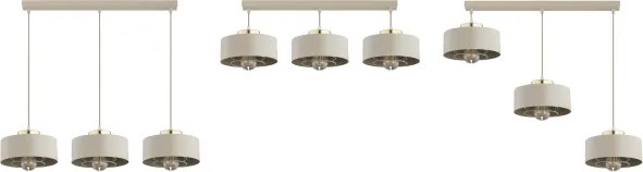 Brilagi - Lampadario a cavo SPRING 3xE27/60W/230V beige/oro