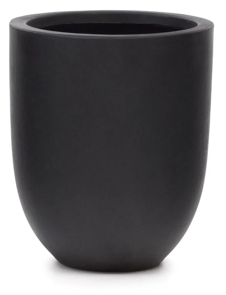 Kave Home - Vaso Aiguablava in cemento nero Ã˜ 39 cm