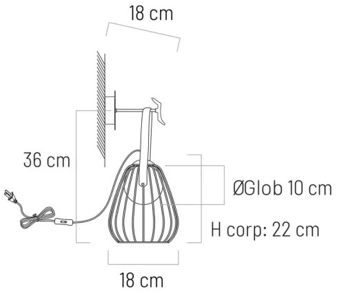 Klausen 101021 - Applique MEMORY 1xG9/4W/230V bianco/marrone