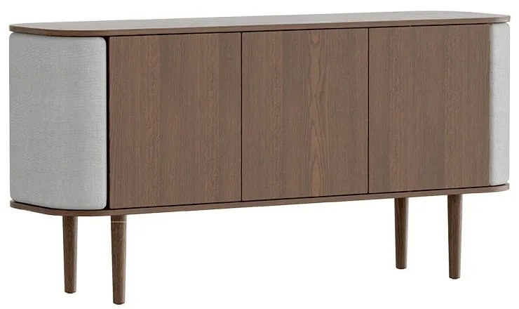 Cassettiera bassa grigio-marrone in rovere 150x75 cm Treasures - UMAGE