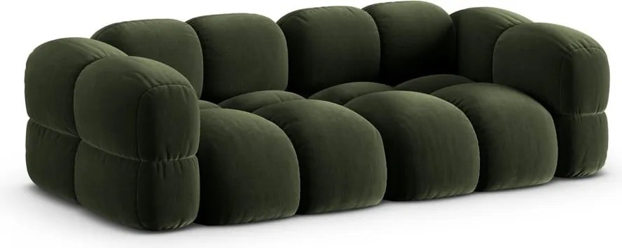 Divano verde con rivestimento in velluto 250 cm Loretto – Cosmopolitan Design