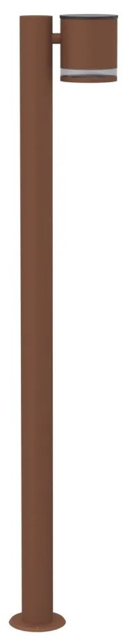 Paletto da Giardino Solare Corten da 100cm, IP54 in Alluminio Colore Bianco Naturale 4.000K