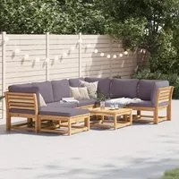 Set Salotto da Giardino 8 pz con Cuscini Legno Massello Acacia 3214318