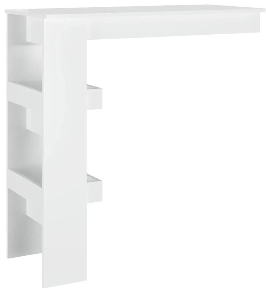 Bancone da muro bianco lucido 102x45x103,5 cm legno compensato