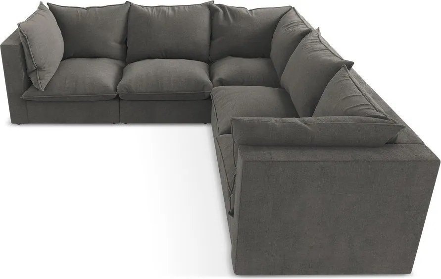 Divano angolare grigio scuro Manao – Makamii