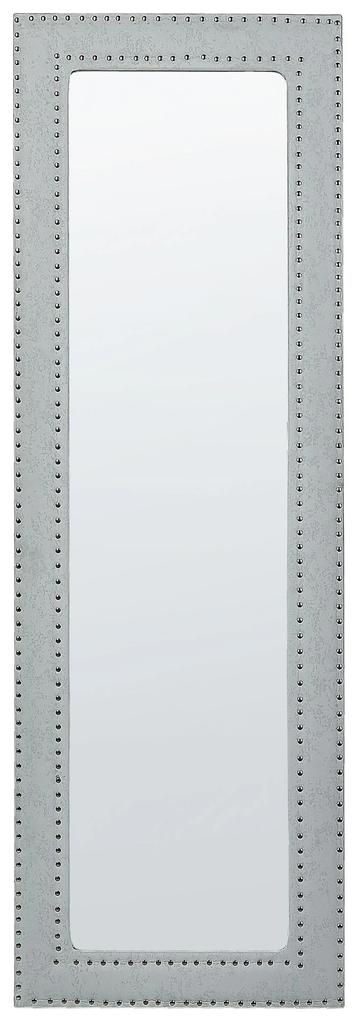 Specchio da terra ecopelle grigio chiaro 50 x 150 cm LOCRONAN Beliani