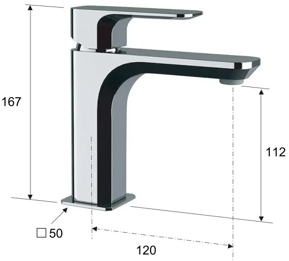 Sapho - Miscelatore per lavabo SPY 16,7 cm, cromo lucido