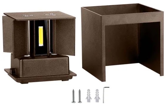 Applique LED da esterno LED/11W/230V 3000K IP65 marrone