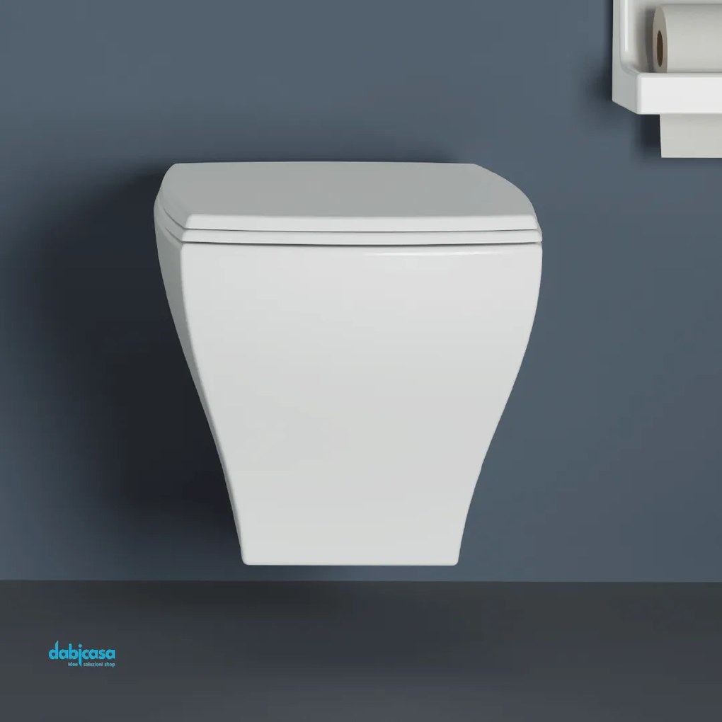 The Artceram "Jazz" Wc Sospeso Bianco Lucido Con Brida