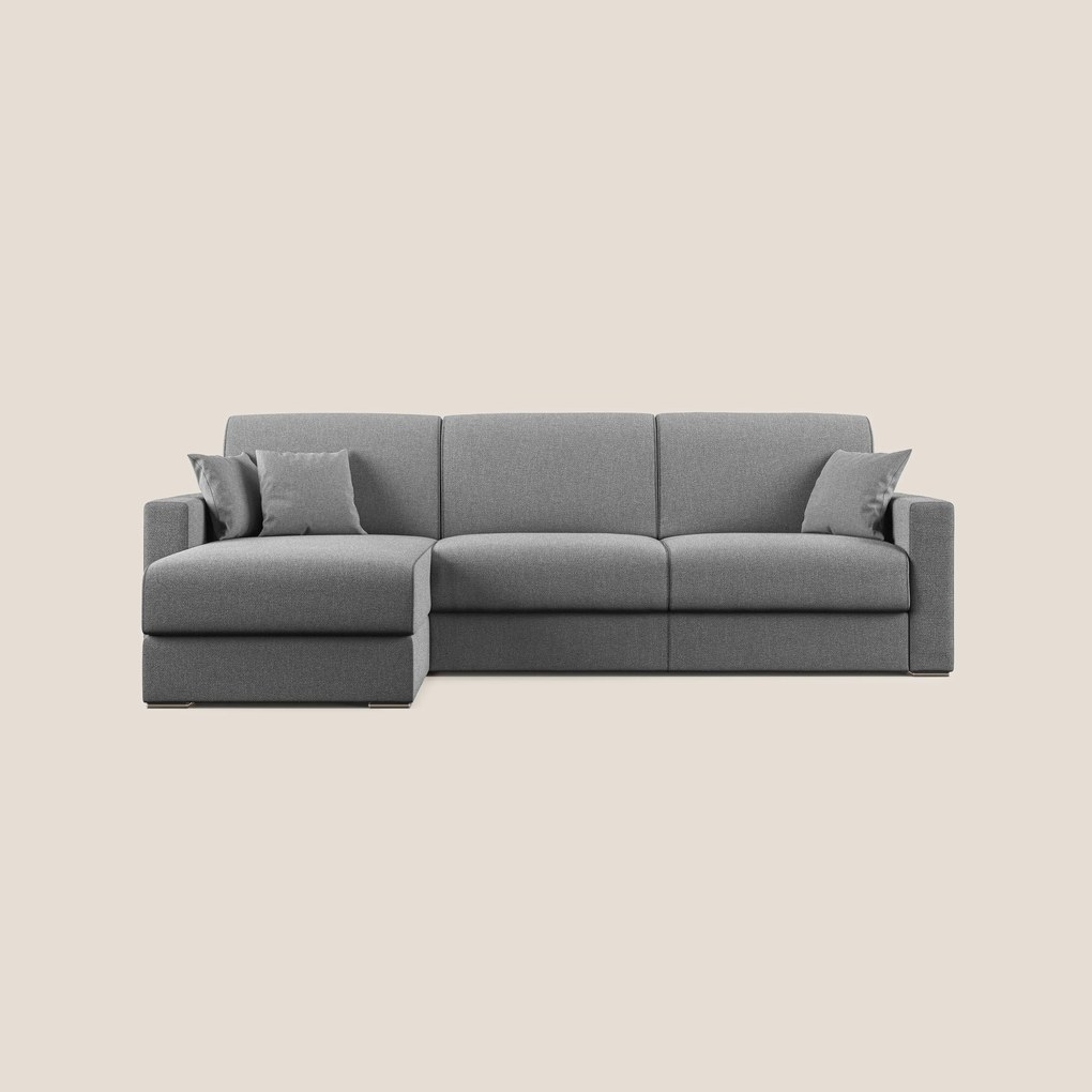 Best Divano letto angolare con penisola in tessuto smacchiabile QuickClean T08 grigio