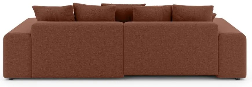 Divano angolare color mattone allungabile/con contenitore (con composizione variabile) Luma – Ropez