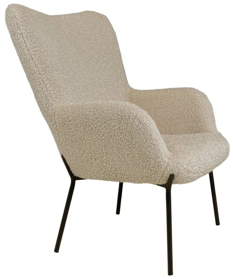 Poltrona beige con rivestimento in pelliccia sintetica Glasgow – Bonami Essentials