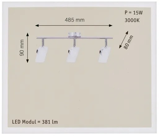 Paulmann 66668 - 3xLED/5W Luce Spot WINDOW 230V