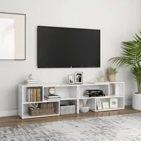 Mobile TV Bianco Lucido 149x30x52 cm in Truciolato cod mxl 7486