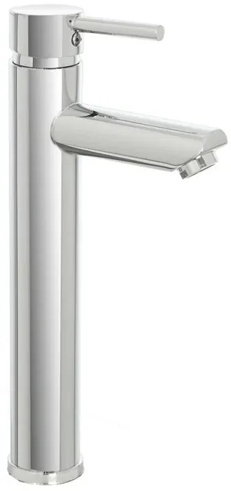 Miscelatore lavabo alto inox cromo lucido con piletta click-clack York
