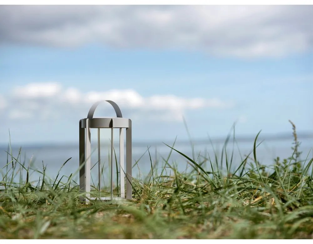 Lanterna LED da esterno grigio chiaro su USB (altezza 30 cm) Firefly - Zone