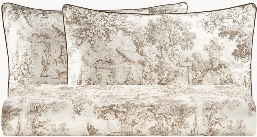 Set di biancheria da letto in percalle di cotone Toile