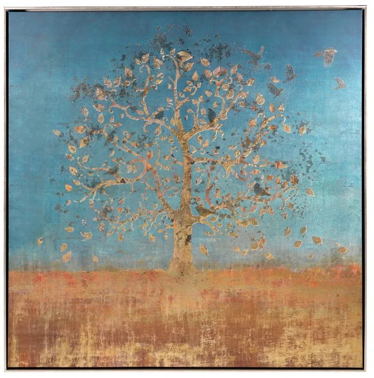 L'Oca Nera Quadro albero con cornice 100 x 100 cm Cod. 1Q92