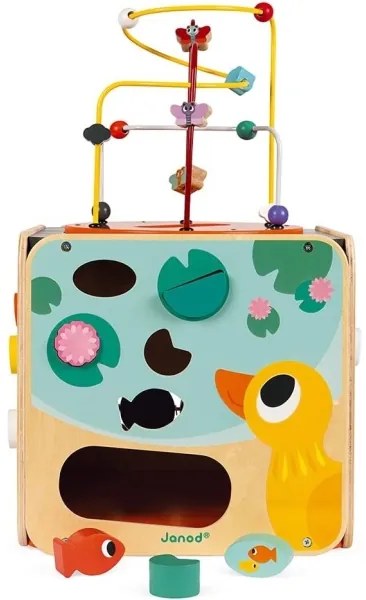 Janod - Blocco interattivo con labirinto MULTI ATTIVITÀ