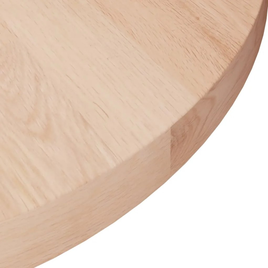 Piano tavolo rotondo Ø30x2,5 cm massello di rovere non trattato