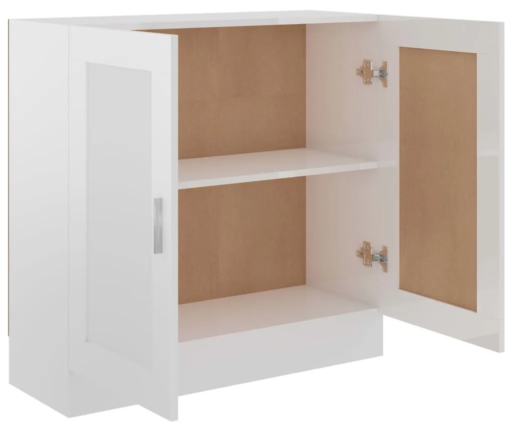 Libreria bianco lucido 82,5x30,5x80 cm in truciolato