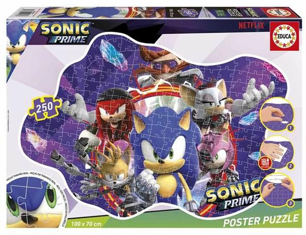 Set di 4 Puzzle Sonic Prime 250 Pezzi