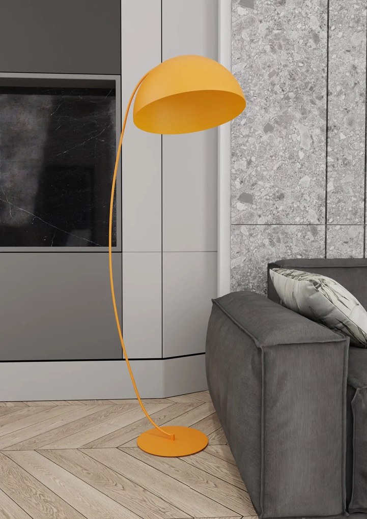 Piantana Minimal Artemide Acciaio Arancione 1 Luce Gx53 Ip20
