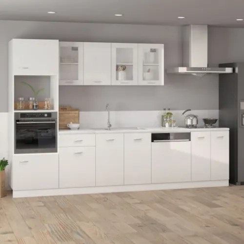 Armadio con Cassetto Bianco Lucido 50x46x81,5 cm in Truciolato