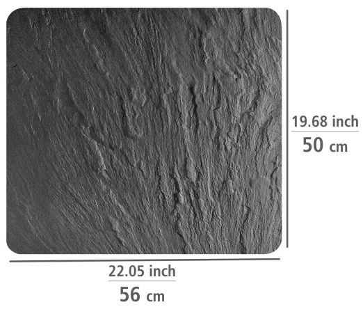 WENKO 2712984500 - Piastra di copertura ABDECKPLATTE - NEUTRO 56x50 cm nera/trasparente
