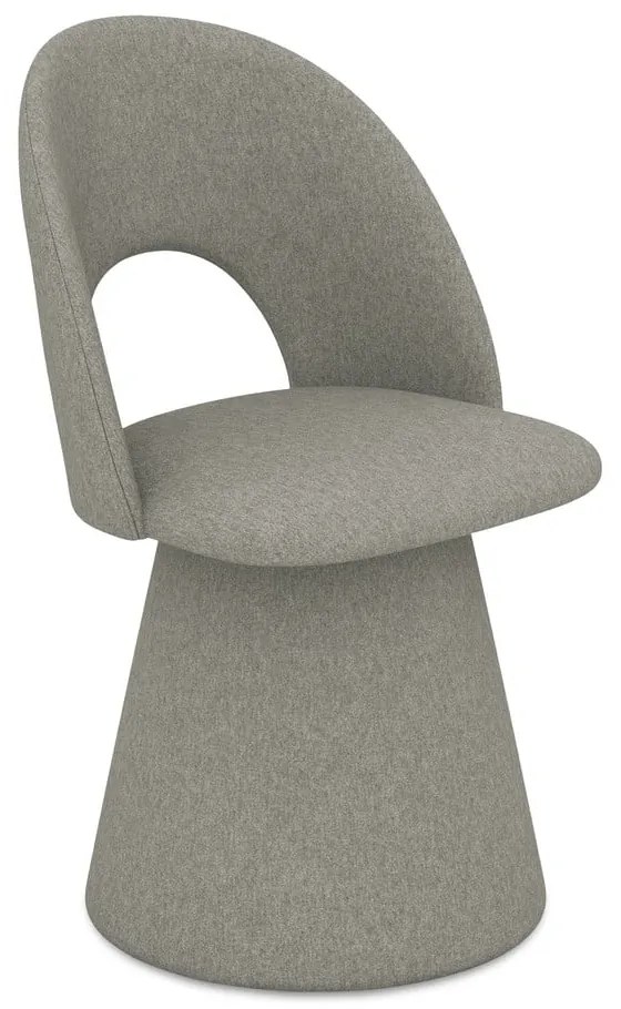 Sedia da pranzo grigia in imbottito Kalo – Makamii