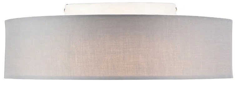 Plafoniera grigia 40 cm con LED incluso - Drum LED