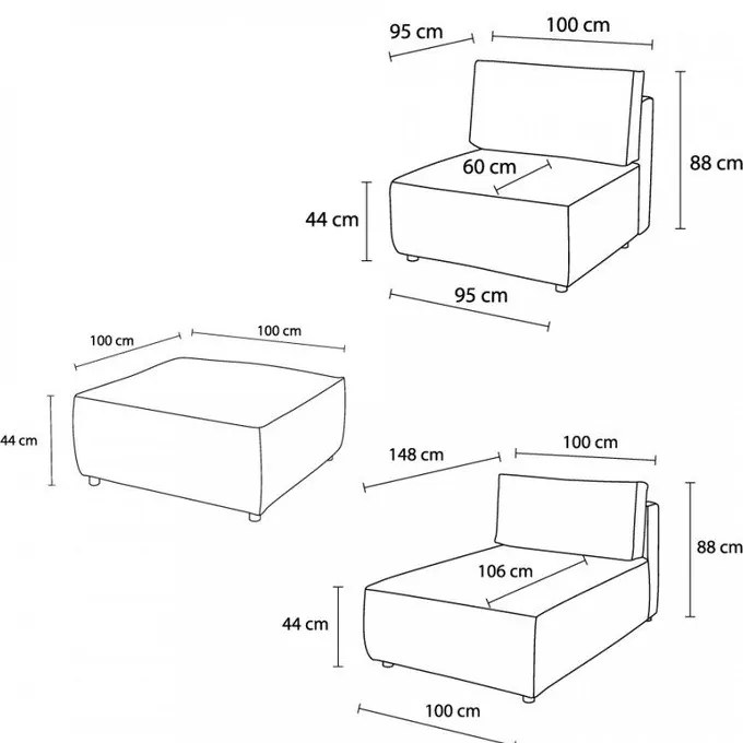 Divano angolare in velluto a coste variabile crema Nihad modular - Bobochic Paris