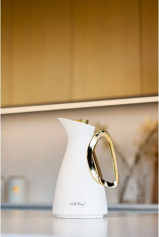 Borraccia termica bianca/dorata 1 l Alessia – Vialli Design
