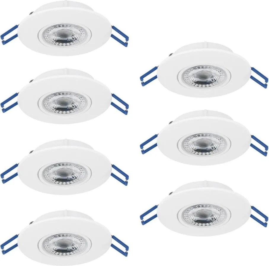 Eglo 300186 - SET di 7 faretti LED da incasso GEDREZ LED/4,9W/230V Ø 9 cm bianco