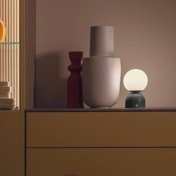 Schöner Wohnen 19218-18 - Lampada da tavolo LED dimmerabile RUDI LED/1,2W/5V nera