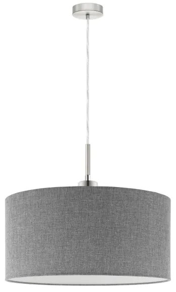 Eglo - Lampadario LED a sospensione con filo TUNJA 1xE27/60W/230V grigio