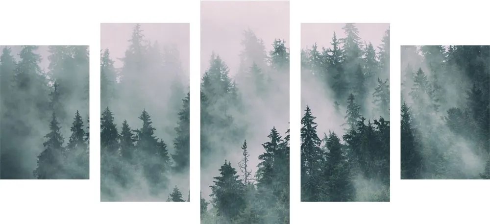 Quadri 5 pezzi – Montagne nella nebbia