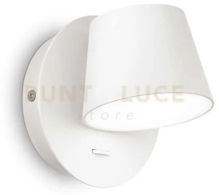 Gim applique led 3000 k 6,5w / 480 lm bianco orientabile con interr...