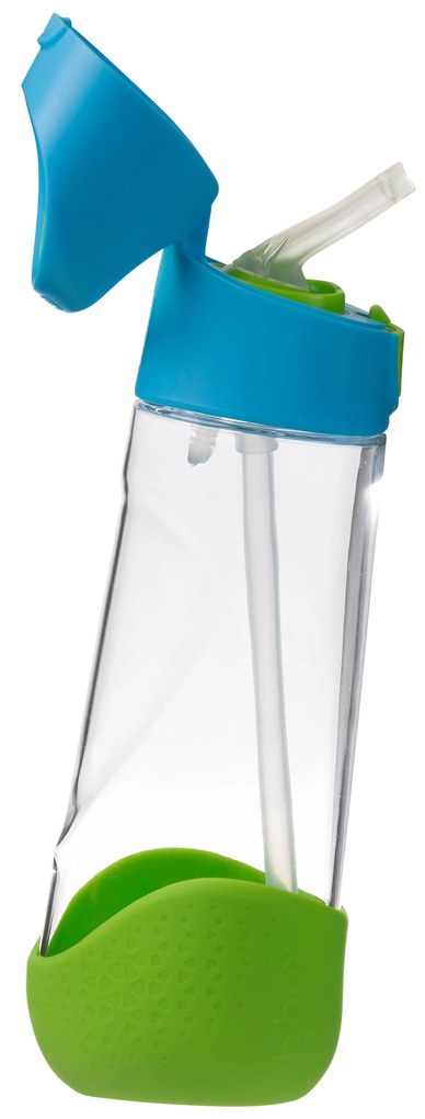 Bottiglia con cannuccia 600 ml – blu/verde