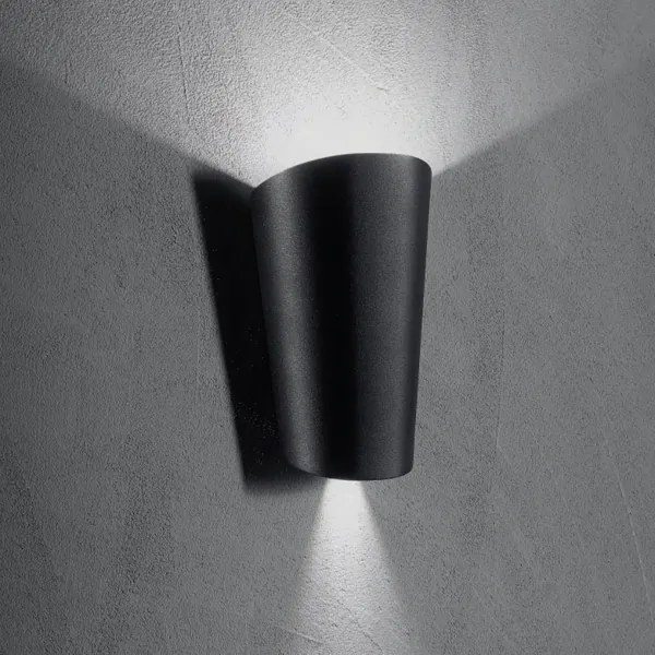 Lampada applique da esterno 10,5x5 cm PIC in alluminio verniciato Nero