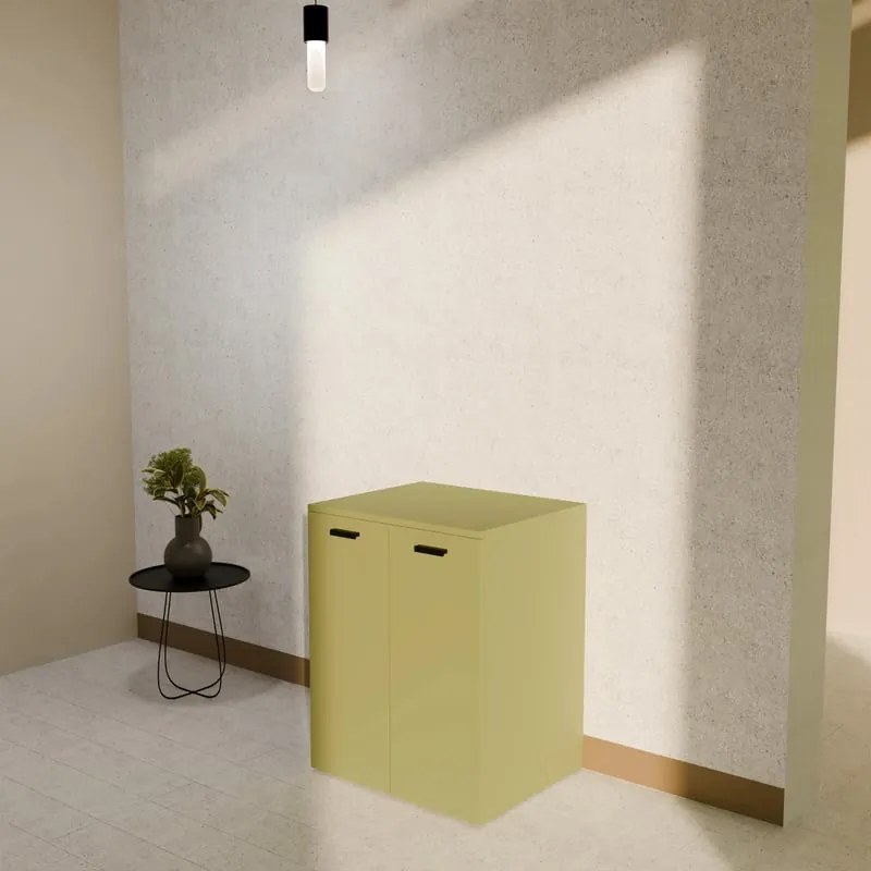 Mobile da bagno a terra L 60 x H 78 x P 50 cm verde opaco, 2 ante COLAVENE Alaqua