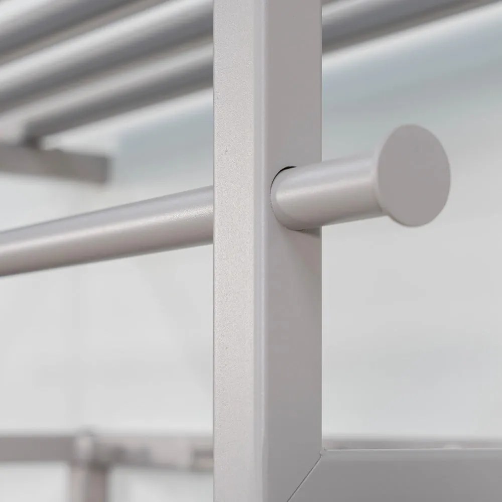 Attaccapanni da parete grigio tortora in metallo con scaffale 76 cm Rizzoli – Spinder Design
