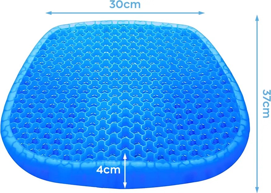 Cuscino Gel per Sedute Prolungate 37x30x4 cm Ergonomico...