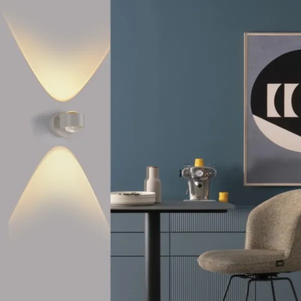 Schöner Wohnen 19331-39 - Lampada da parete LED CHIA 2xLED/2W/230V grigio