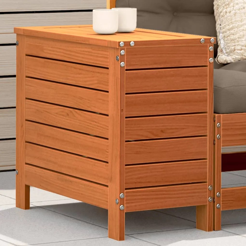 Poggiapiedi Giardino Marrone Cera 62x31,5x52 Cm Massello Pino /