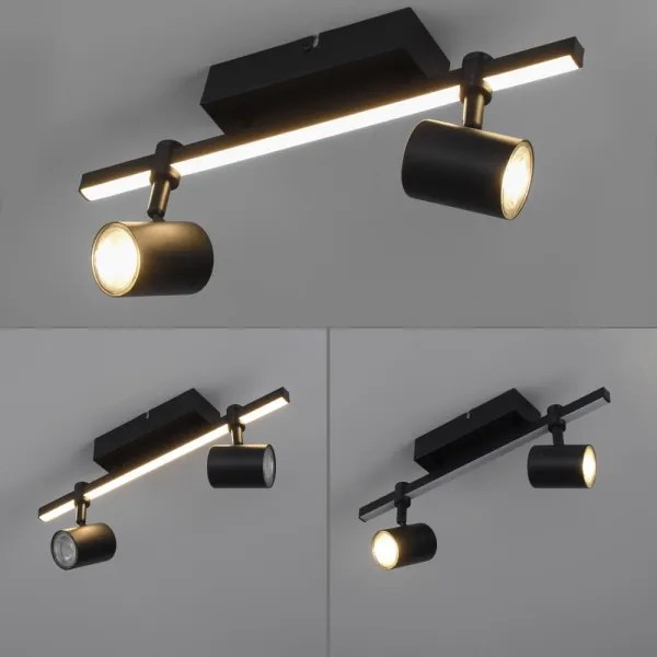 Paul Neuhaus 6524-18 - Faretto LED BARIK 2xGU10/4,5W/230V + LED/5W