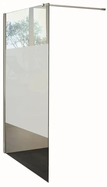 Box doccia walk-in L 120 x H 200 cm, vetro 6 mm serigrafato cromo