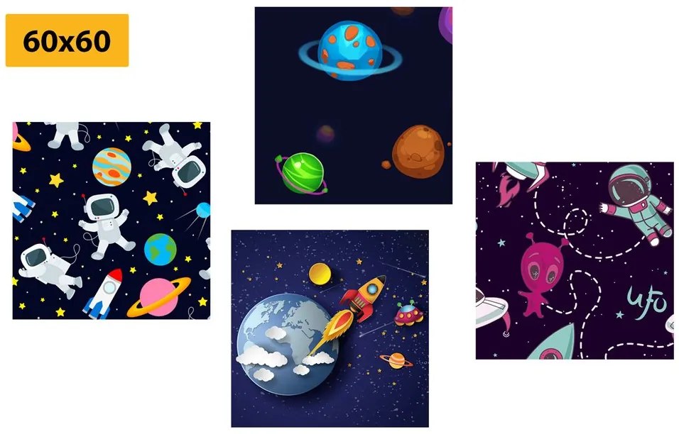 Set di quadri – Mondo cosmico