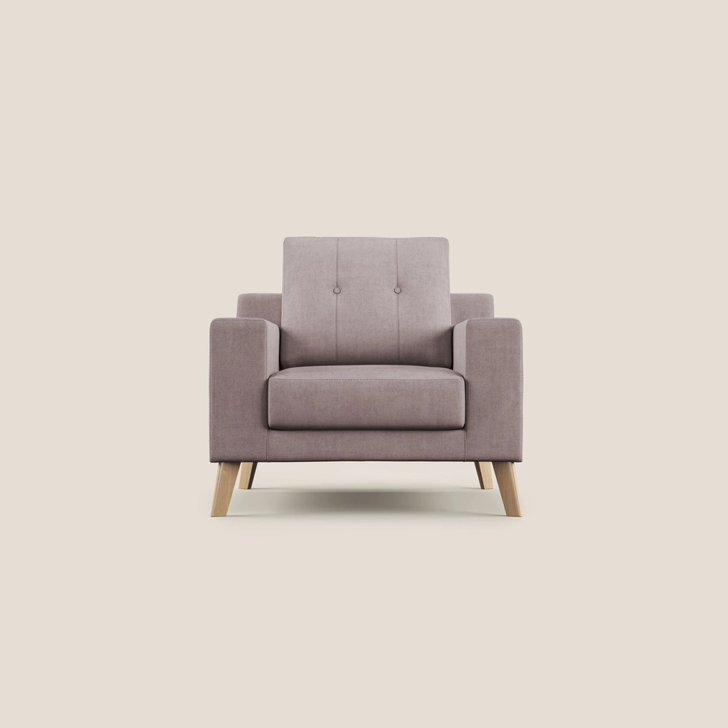 Danish poltroncina in tessuto morbido impermeabile T02 rosa