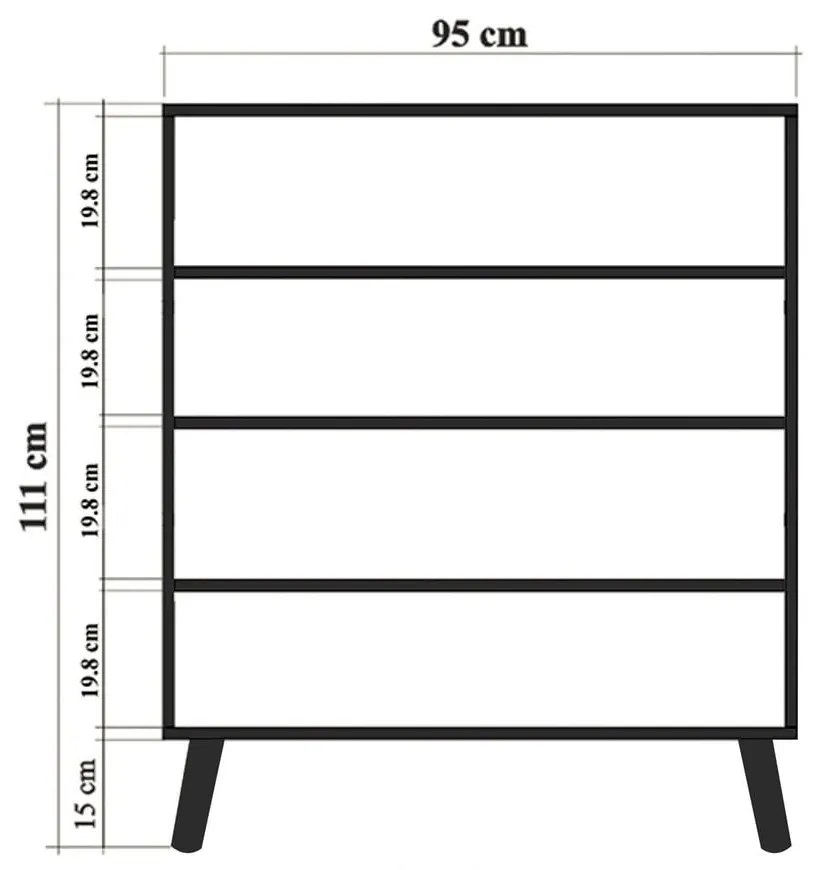 Mobiletto bianco 95x111 cm Multilux - Kalune Design